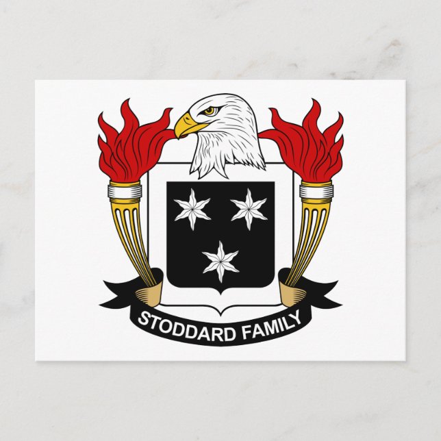Cartão Postal Brasão da Família Stoddard (Frente)