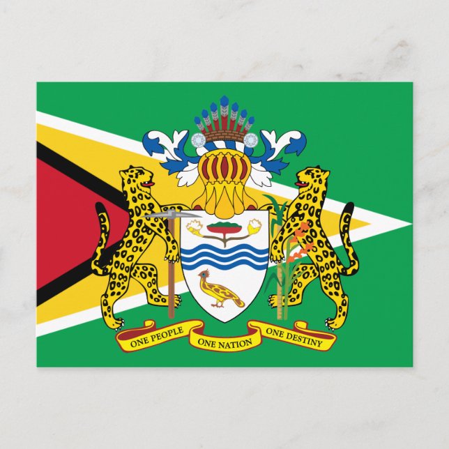 Cartão Postal brasão da guiana (Frente)