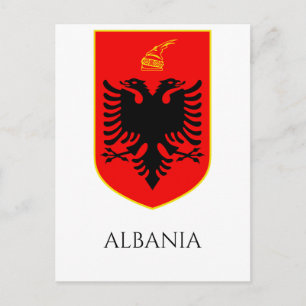 Cartão Postal Brasão de Armas Albanês Patrimônio Nacional Arte