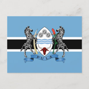 Cartão Postal Brasão de armas/ Bandeira do Botsuana