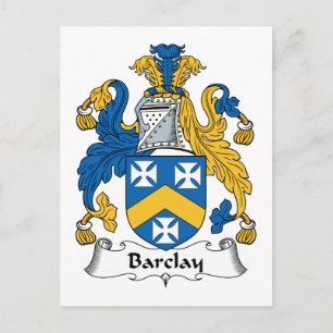 Cartão Postal Brasão de Armas da Família Barclay
