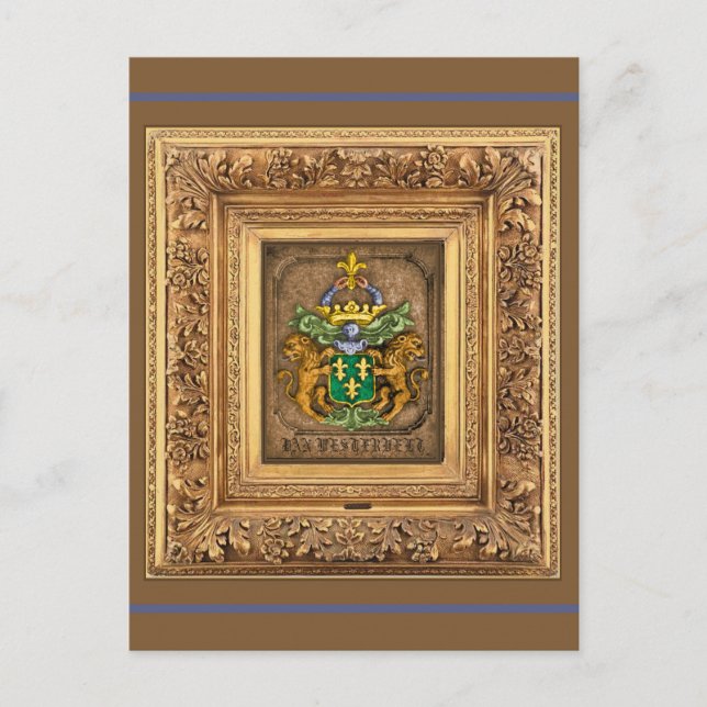 Cartão Postal Brasão de Armas da Família Holandesa Westerfield. (Frente)