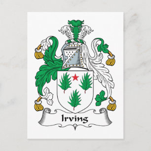Cartão Postal Brasão de Armas da Família Irving