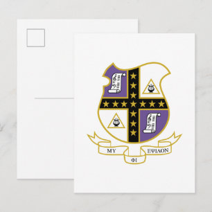 Cartão Postal Brasão de Armas da Mu Phi Epsilon
