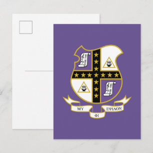 Cartão Postal Brasão de Armas da Mu Phi Epsilon