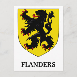 Cartão Postal Brasão de Armas de Flandres Leão Heraldico