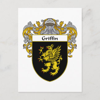 Cartão Postal Brasão de Armas de Griffin (com manto)