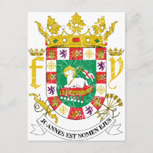 Cartão Postal Brasão de armas de Porto Rico