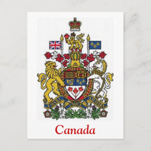 Cartão Postal Brasão de Armas do Canadá
