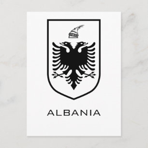 Cartão Postal Brasão de Armas Nacional da Albânia Heritage Ink