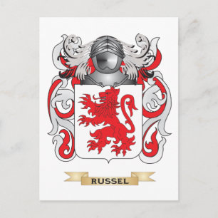 Cartão Postal Brasão de Armas Russell (Cresta de Família)