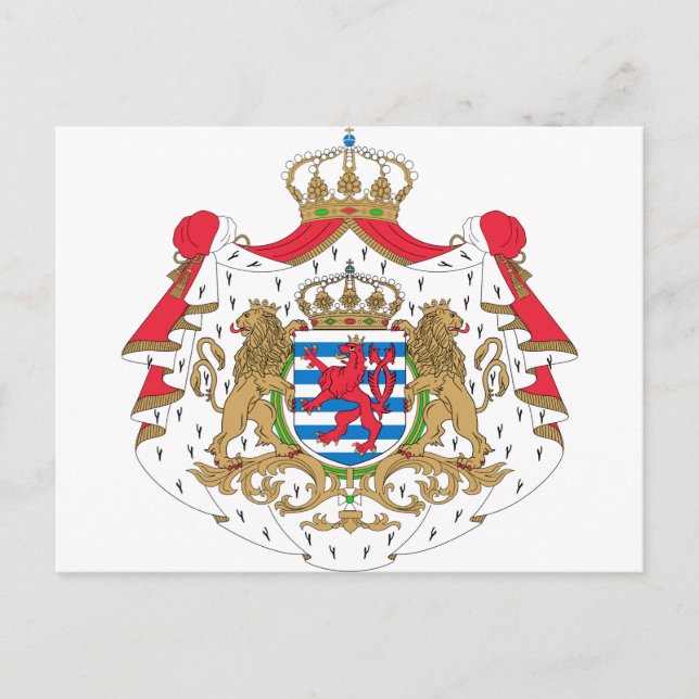 Cartão Postal Brasão de Luxembourg (Frente)