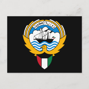 Cartão Postal brasão do Kuwait