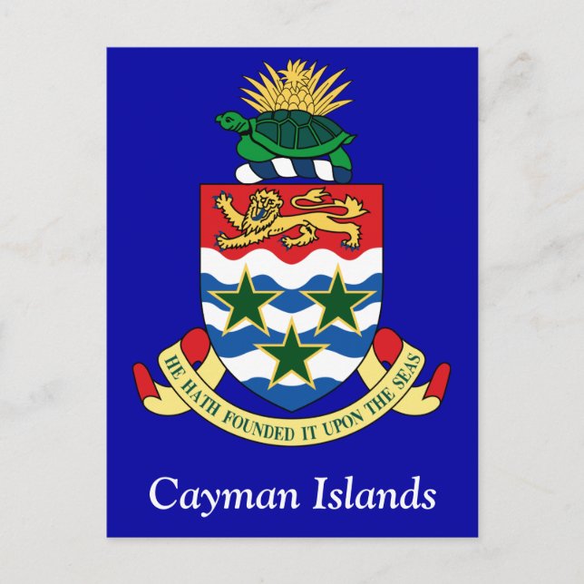 Cartão Postal Brasão dos Cayman Islands (Frente)