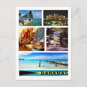 Cartão Postal Brasil - Bahamas - Mosaico -