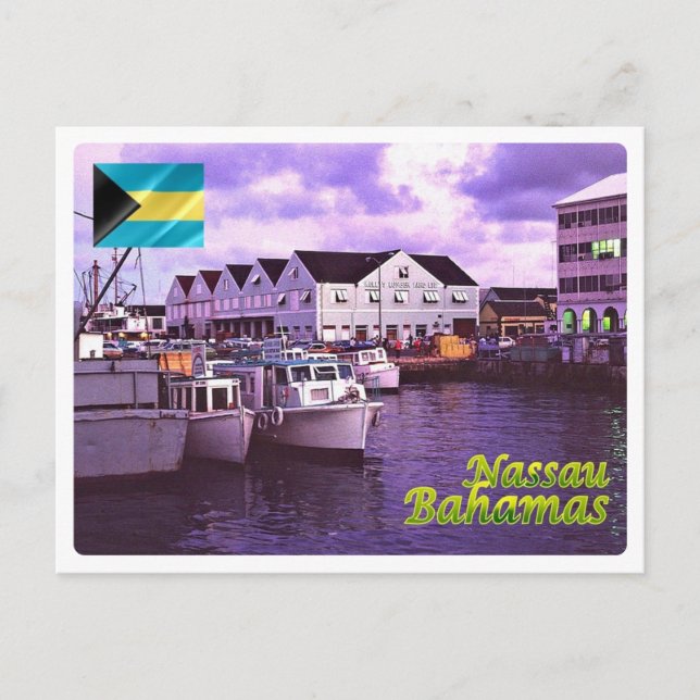 Cartão Postal Brasil - Bahamas - Nassau, Harbour - (Frente)
