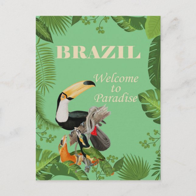 Cartão Postal Brasil, bem-vindo ao Paraíso, (Frente)