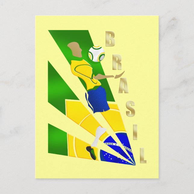 Cartão Postal Brasil Graphic Chest control presentes no futebol (Frente)