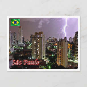 Cartão Postal Brasil - São Paulo - Tempestade -