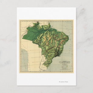 Cartão Postal BrasilMapa Panorâmico FísicoBrasil