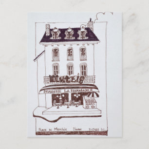 Cartão Postal Brasserie La Renaissance Place du Marche, Dinan