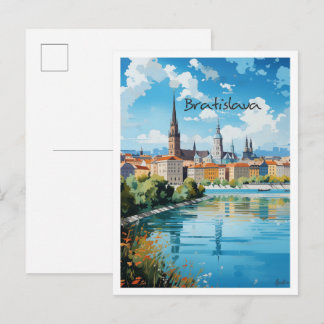Cartão Postal Bratislava Eslováquia Arte Viagem