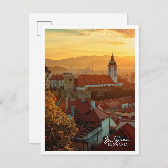 Cartão Postal Bratislava Slowakia Art viagem (Frente/Verso)