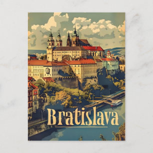 Cartão Postal Bratislava viagem e vintage