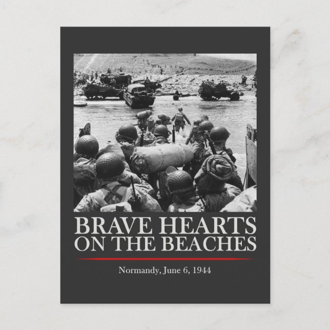Cartão Postal Brave Hearts On The Beaches - WW2 D-day (Frente)