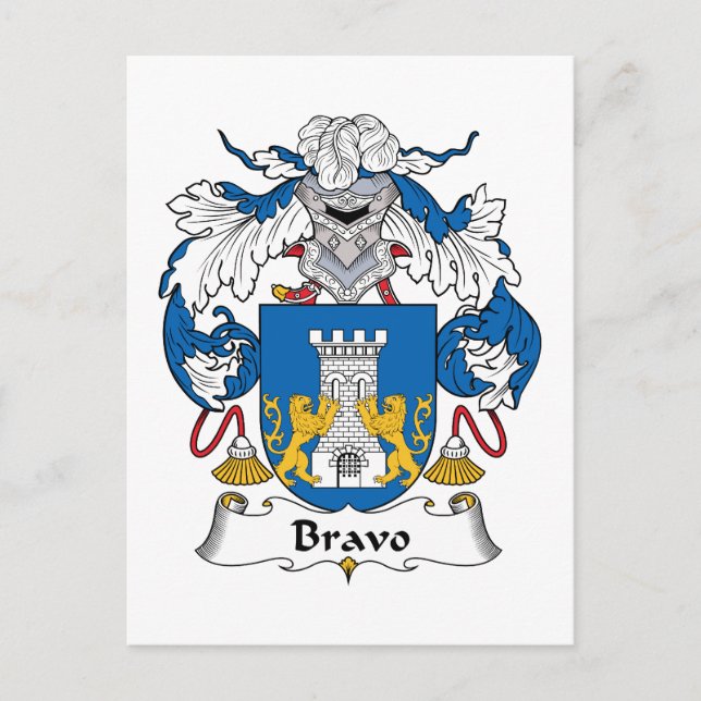Cartão Postal Bravo Family Crest (Frente)
