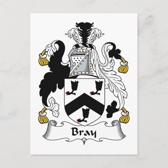 Cartão Postal Bray Family Crest (Frente)