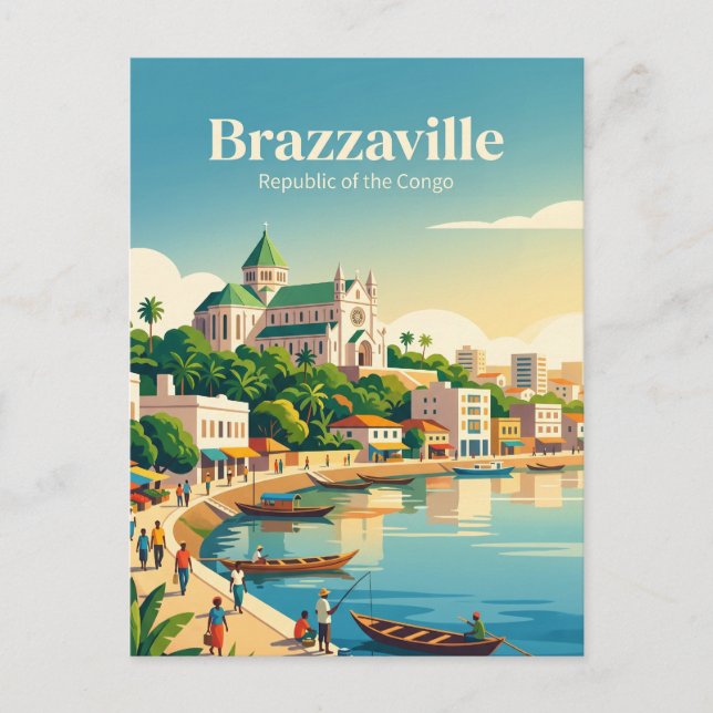 Cartão Postal Brazzaville República do Congo (Frente)