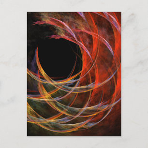 Cartão Postal Breaking the Circle Abstract Art Postcard