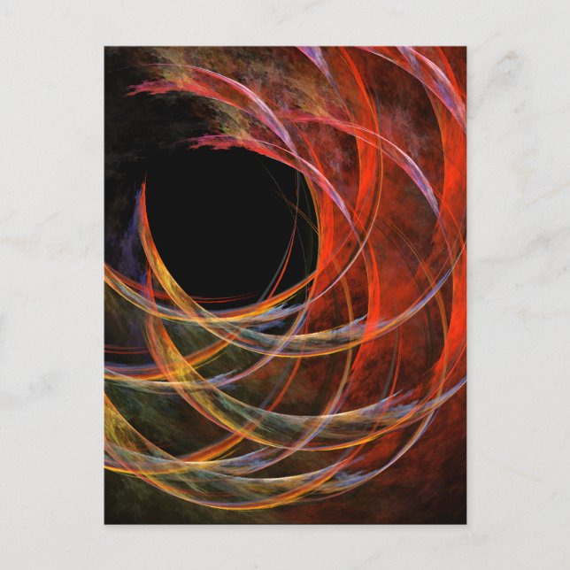 Cartão Postal Breaking the Circle Abstract Art Postcard (Frente)