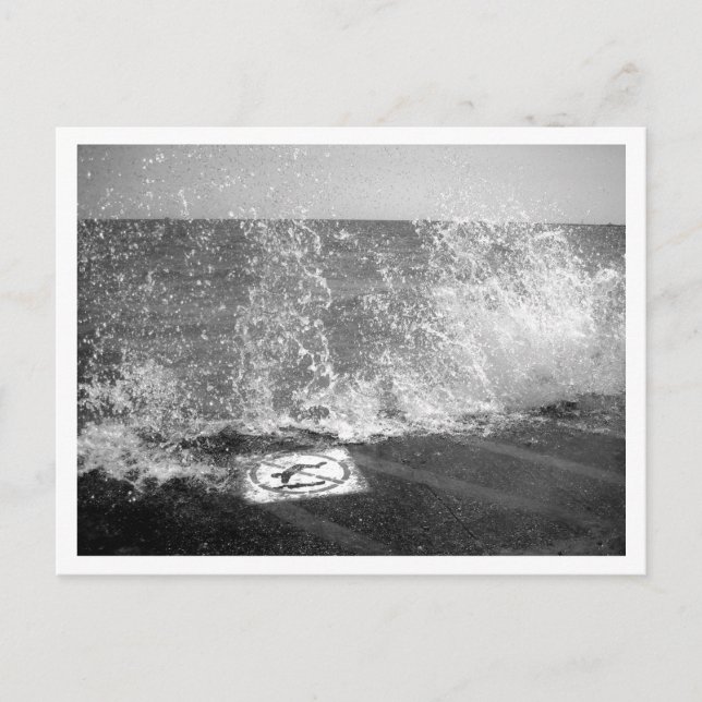 Cartão Postal Breakwall, Lake Michigan, Chicago, IL (Frente)