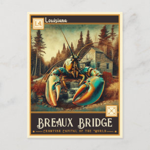 Cartão Postal Breaux Bridge, Louisiana   Vintage