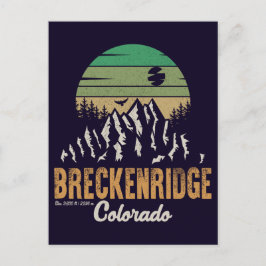 Cartão Postal Breckenridge Colorado Retro Souvenirs 60s