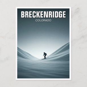 Cartão Postal Breckenridge Colorado Skiing Skier Viagem