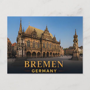 Cartão Postal Bremen Alemanha Destino de Viagem Histórico