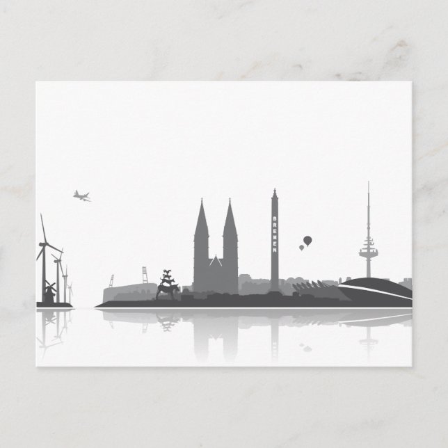 Cartão Postal Bremen Skyline - Postkarte / Grußkarte (Frente)