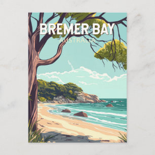 Cartão Postal Bremer Bay Austrália - Viagem Art Vintage