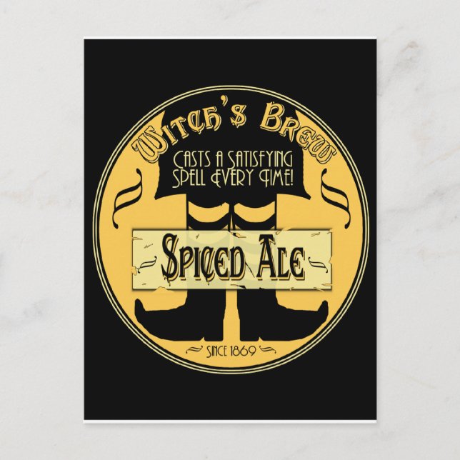 Cartão Postal Brew da bruxa (Frente)
