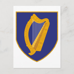 Cartão Postal Brian Boru Harp - Símbolo da Irlanda