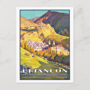 Cartão Postal Briançon, Linda cidade em francês Alpes, França