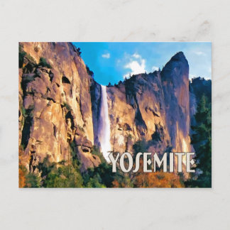 Cartão Postal Bridal Veil Falls Yosemite Parque Nacional