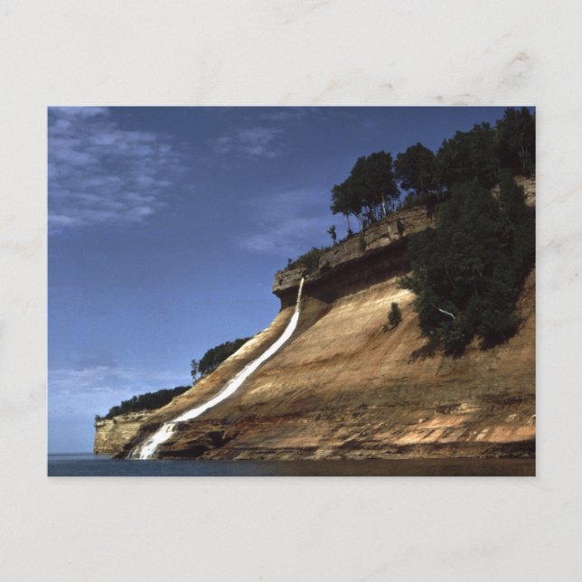 Cartão Postal Bridalveil Falls, Pictures Rocks Ntl. Lakeshore MI (Frente)