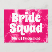 Bride Squad | Camisa Rosa Vibrante para Madrinhas 