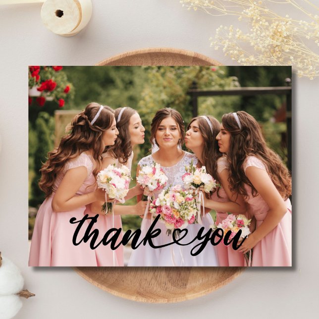 Cartão Postal Bridesmaid De Casamento Obrigado Foto (Wedding Bridesmaid Thank You Photo Postcard)