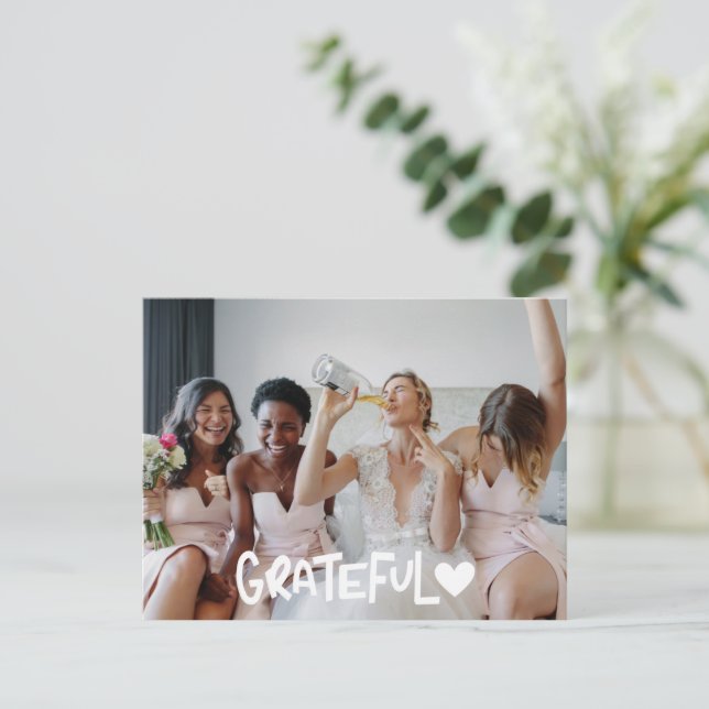 Cartão Postal Bridesmaids Grateful Photo Obrigado (Em pé/Frente)