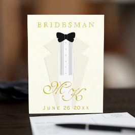 Cartão Postal Bridesman - Solicitar Proposta de Festa de casamen
